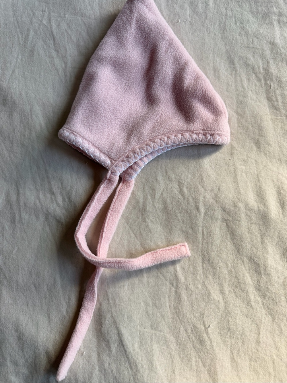 Pink infant gnome style winter hat in XXS